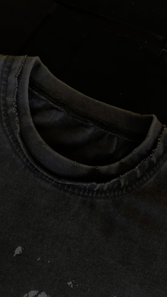 ACID WASHED DISTRESSED PAYBACK CREW T-SHIRT