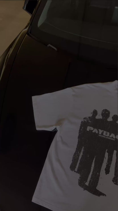 WHITE PAYBACK CREW T-SHIRT
